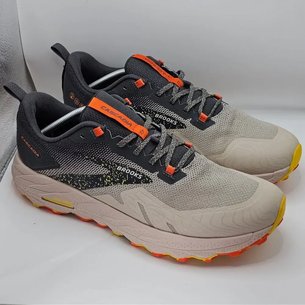 Brooks Cascadia 17 Chateau Grey Forged Iron Mens 12 Medium D UK 11 Hiking Shoes